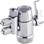 Faucet Diverter Valve with Aerator M22 Female Thread,Faucet Adapter for 3/8" RO Tubing,Faucet Connector for Water Diversion for Countertop water Filter (Fits Two Way 3/8" OD Tubing)