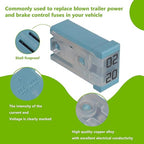 20A 32V Mini Slotted Automotive MCASE Shaped Cartridge Fuse Kit(Pack of 6pcs,20A)