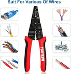 Wire Stripper, 3rd Generation Wire CrimpingTool, 8IN Professional Wire Strippers Cutter for Stripping, Cutting, Sharpening, Cable Cutting from 10-22 AWG