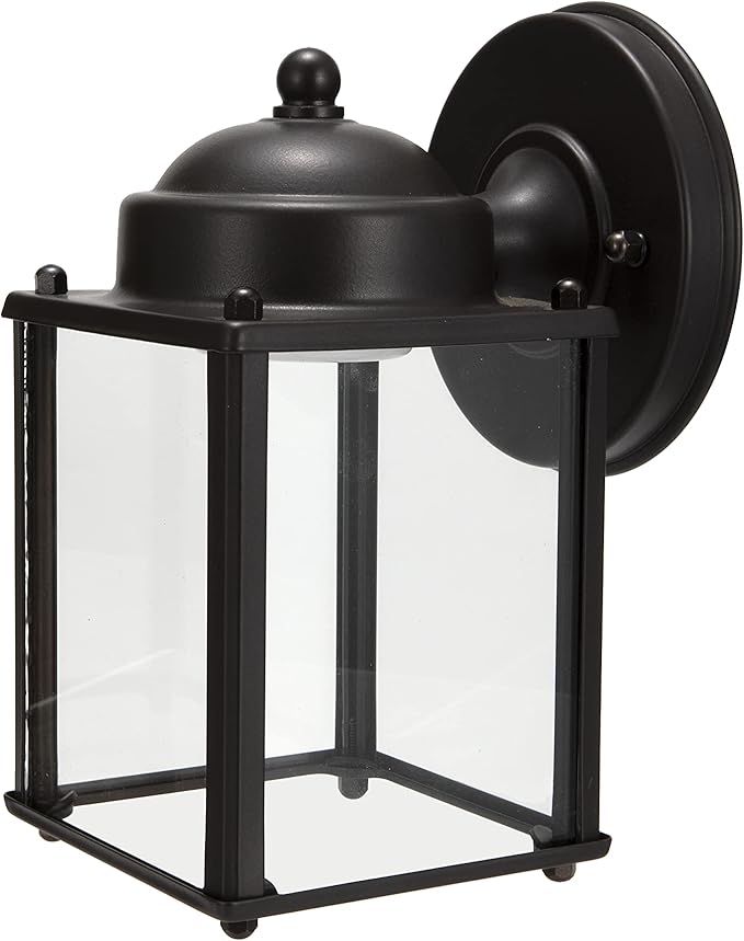 LIT-PaTH Outdoor LED Wall Lantern, Wall Sconce Porch Lighting Fixture, 3000K Warm White, 9.5W 800 Lumen, Aluminum Housing Plus Glass, Bronze Finish-2 Pack