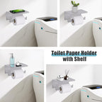 YACVCL 5-Pieces Brushed Nickel Bathroom Hardware Accessories Set Towel Bar Set Upgraded Toilet Paper Holder with Shelf Stainless Steel Wall-Mounted Bathroom Hardware Set 23.6 Inch