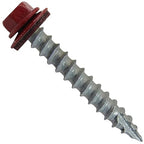 Jake Sales #14 Metal ROOFING SCREWS (250 Count) - 1-1/2" Dark Red Hex Washer Head - Self Tapping Metal to Wood Sheet Metal Roofing Siding Screws - EPDM Washer