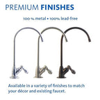 Aquasana Under Sink Water Filter System - Reduces PFAS, Lead, & Chlorine in Drinking Water - Under Counter Claryum Filtration for Kitchen - 3-Stage - Oil-Rubbed Bronze Faucet - AQ-5300.62