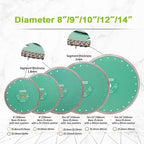 Diamond Porcelain Saw Blade - 10" Tile Blade 250MM Dry Wet Ceramic Cutting Discs with X Teeth Turbo Mesh Rim for Ceramic Tile Porcelain Granite Marble