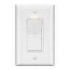 LIDER Dimmer Paddle Switch for Dimmable 300W LED/CFL Lights, 1-Pole or 3-Way, 120 V, Modern Upgrade, UL Listed, Wall Plate Included, White