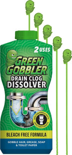 Green Gobbler Drain Clog Remover With 5 Pack of Drain Snake Tools | Drain Opener | Drain cleaner | Toilet Clog Remover