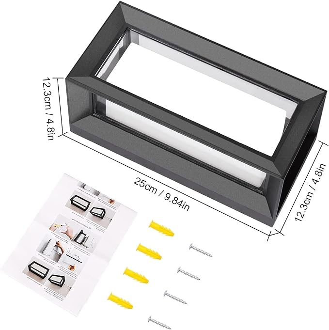 ledmo Porch Wall Light Outdoor Wall Sconce, Modern LED 1800LM 6000K Daylight Wall Light Fixture, 18W Aluminum Acrylic Shade Exterior Lighting for House, Patio, Backyard, Stairway, 6 Pack