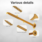 Deck Screws #10 x 2-1/2’’, T25 Star Torx Drive Flat Head Wood Screws, Tan, 5lb