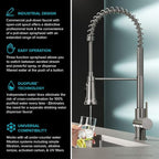 KRAUS Britt 2-in-1 Commercial Style Pull-Down Single Handle Water Filter Kitchen Faucet for Reverse Osmosis or Water Filtration System in Chrome, KFF-1691CH