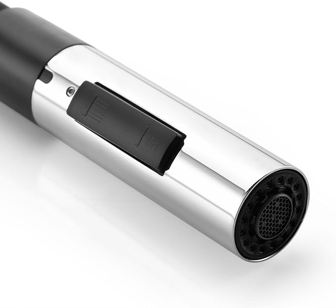 SUMERAIN Single Handle Pull-Down Kitchen Sink Faucet in Chrome Finish, Deck Mounted Lead-Free Kitchen Faucet with Dual Spray Mode