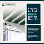 StoreYourBoard 2-Pack Heavy Duty Wall Shelves 2ft x 4ft – Wall-Mounted Garage Storage Shelving and Organization for Sheds, Closets, or Utility Rooms – Holds 200 lbs - White