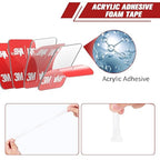 3M Double Sided Adhesive Dots Heavy Duty VHB 2" Diameter 0.02in Thick 20 PCS Clear 4905 Round Sticky Mounting Strong Adhesive Waterproof Foam Tape for Home Office Car Deco