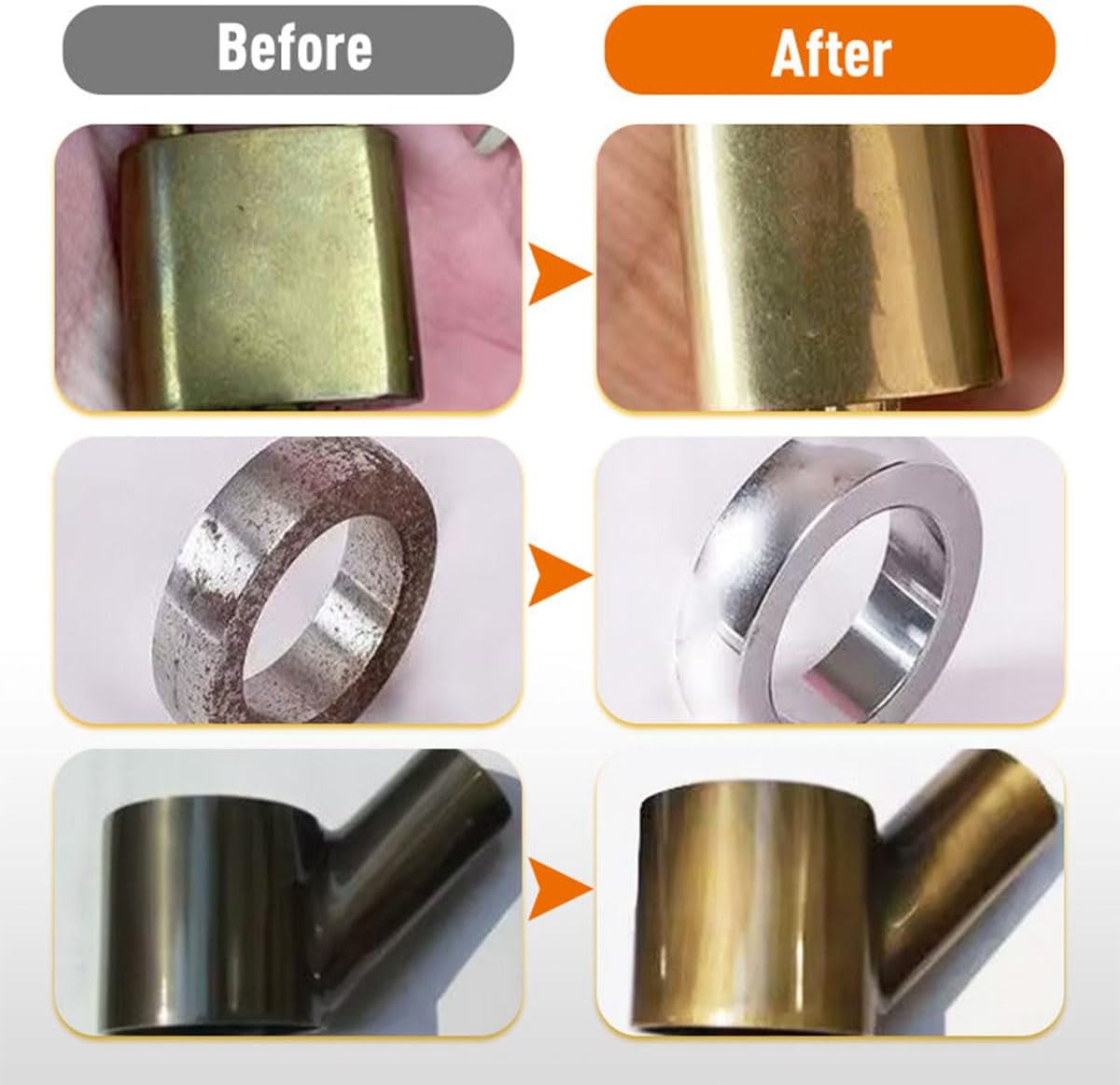 60ml Heavy Chrome Metal Polish Cream with Sponge,Multi-Purpose Stainless Steel Hardware Heavy Polish Renovation and Restoration Paste (5PCS)