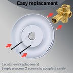 Escutcheon Plate Compatible with Moen 16090, Chateau Collection Escutcheon Replacement for One-Handle Tub and Shower Faucets, Chrome