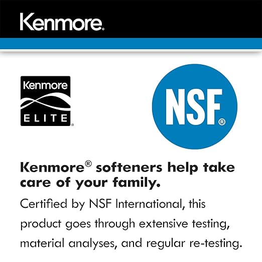 Kenmore Elite 520 Hybrid Water Softener & Whole House Filtration System – NSF-Certified 2-in-1 Softener + Filter – Great Tasting Drinking Water from Whole Home Softener