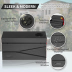 Wall Mount Mailbox, Large Capacity Mailbox for House, with Flag, Visibility Galvanized Steel Rust-Proof Metal Post Drop Box, Mailboxes for Outside, 15.74"×9.84"×4.33" Solar Lanterns Black