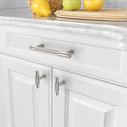 Amerdeco 10 Pack 2 Inch Brushed Satin Nickel Cabinet Knobs Single Hole Cabinet Pulls Dresser Knobs Round Drawer Knobs and Pulls for Bathroom Cabinets ZH0040