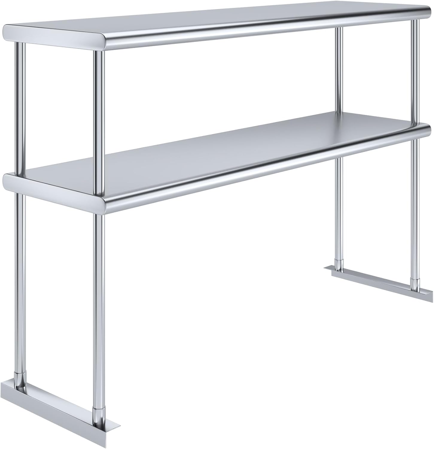 AmGood Double OverShelf Stainless Steel NSF - Many (48" Long x 14" Deep)