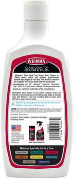 Weiman Stainless Steel Cleaner & Cooktop Heavy Duty Polish - Powerful Appliance Kitchen Cleaning Kit