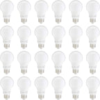 Amazon Basics Non-Dimmable LED Light Bulbs, Long Lasting, 9W, E26 Base, 5000K Daylight White, A19, 60W Equivalent, 24-Pack