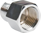 WHK 4-Pack Brass Pipe Fittings - 1/2 Inch Male/Female NPT Reducer Adapter with Chrome Finish