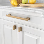 Asidrama 6 Pack 7 Inch(177mm) Hole Centers Champagne Bronze Kitchen Cabinet Handles, Brushed Brass Cabinet Pulls Kitchen Cabinet Hardware for Cupboard Gold Drawer Pulls