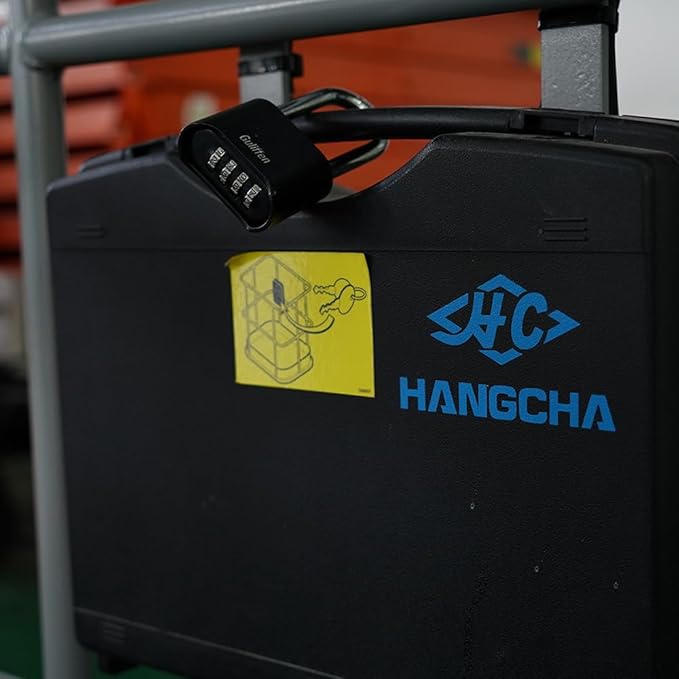 7 Pack Combination Lock 4 Digit Locks with Code Outdoor Weatherproof Padlock, Locks of Metal for Gate, Shed, Storage Unit (Black)