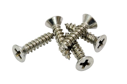 Bolt Dropper #4 x 3/4 inch Stainless Flat Head Phillips Wood Screw, (100 Piece), 18-8 (304) Stainless Steel Screws, Glasses Screws