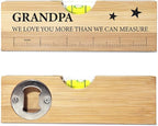 Christmas Gifts for Grandpa from Grandkids, Best Grandfather Gifts, Funny Birthday Fathers Day Valentines Gift for Father Papa Wooden Spirit Level A2