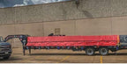 Mytee Products 2 Pack 20' x 27' Flatbed Truck 18 Oz Lumber Tarp with 6 FT Drop - Red Heavy Duty Vinyl Waterproof Tarp for Trailers to Protect Cargo from Wind, Rain, Snow and Sun