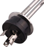 DERNORD 240V 6500W Tri-clamp Ripple Heating Element Stainless Steel Immersion Water Heater with 3-Wire Electrical Locking Plug (1.5 Inch Tri clamp)