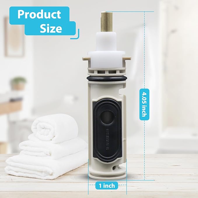 1222 Replacement Cartridge Compatible with moen One-Handle PosiTemp Faucets, Replacement Compatible with moen 1222 Shower Valve Cartridge,Metals & Plastics (1)