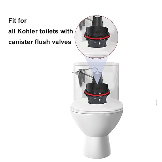 Flush Valve Seal for Kohler, Compatible Kohler Flush Valve Seal,Silicone Material Toilet Ring Seal GP1059291, Canister Flush Valve Toilet Tank Gasket, Toilet Tank Parts Gasket(2-Pack)