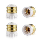 Candelabra Socket Adapters, Standard Light Socket to Candelabra Bulb Socket Adapter, Medium Screw E26 Base to Small E12 Screw Socket Converter, UL (4)