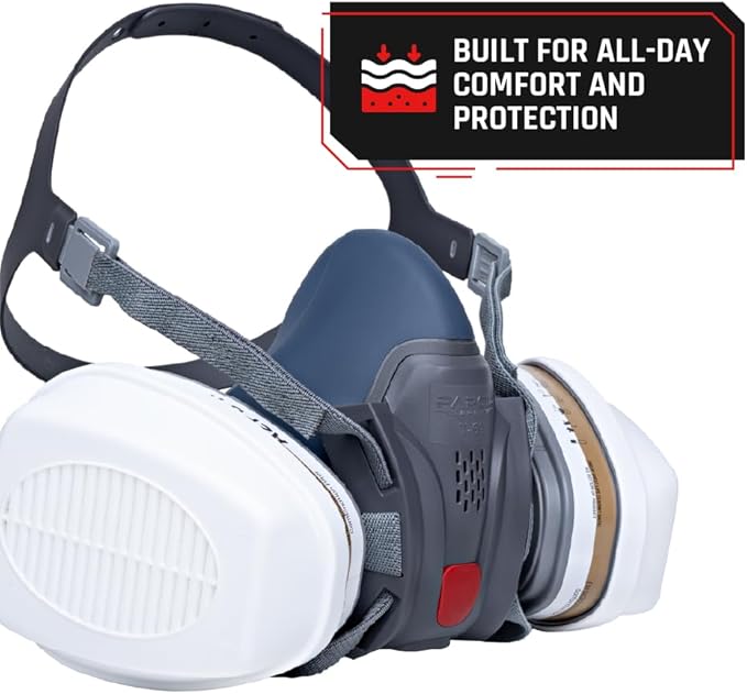 Parcil Distribution Full Face Respirator Mask with Filters – Durable Full Face Respirator Gas Mask, Bayonet Filter Compatible