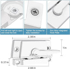 Sliding Window Sash Locks White ZUONAI 2 Pack Cam Sash Locks for Double Hung Window Latch Lock Security Vinyl Window Sash Lock and Keeper Replacement for Vertical and Horizontal Sliding Windows