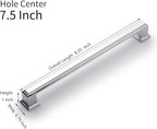 10 Pack 7.5 Inch(192mm) Hole Center Polished Chrome Modern Cabinet Pulls Kitchen Cabinet Handles Kitchen Cabinet Hardware Timeless Drawer Pulls for Dresser Cupboard Wardrobe, Chrome(7.5x10)