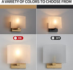 Hardwired Wall Sconces, Modern Acrylic Shade Wall Light Fixture, Gold Walls Mounted Lamp with Ceramic Lamp Holder, Classic E26 Bulb Walls Lighting for Bedroom, Living Room, Hallway 【No Bulb Included】