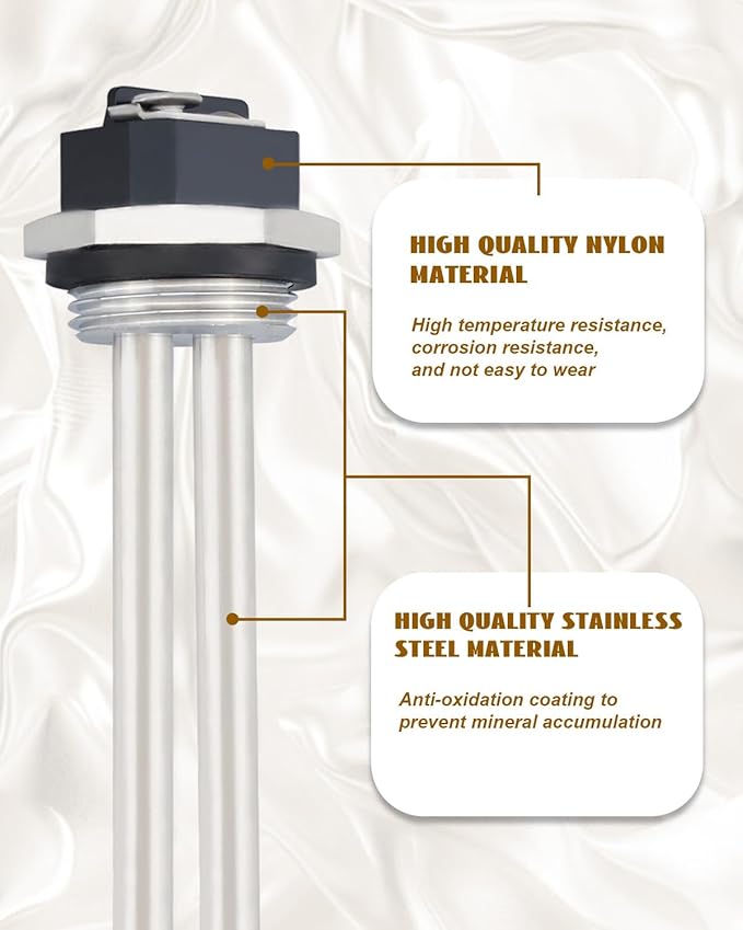 Water Heater Element 4500W 240V, Fit for AO Smith ECT 52/55/66/80/120, ECS 30/40/50, ECLN ELJN ECJN 40, ECL 30/50, E6 Electric Water Heater, Silver