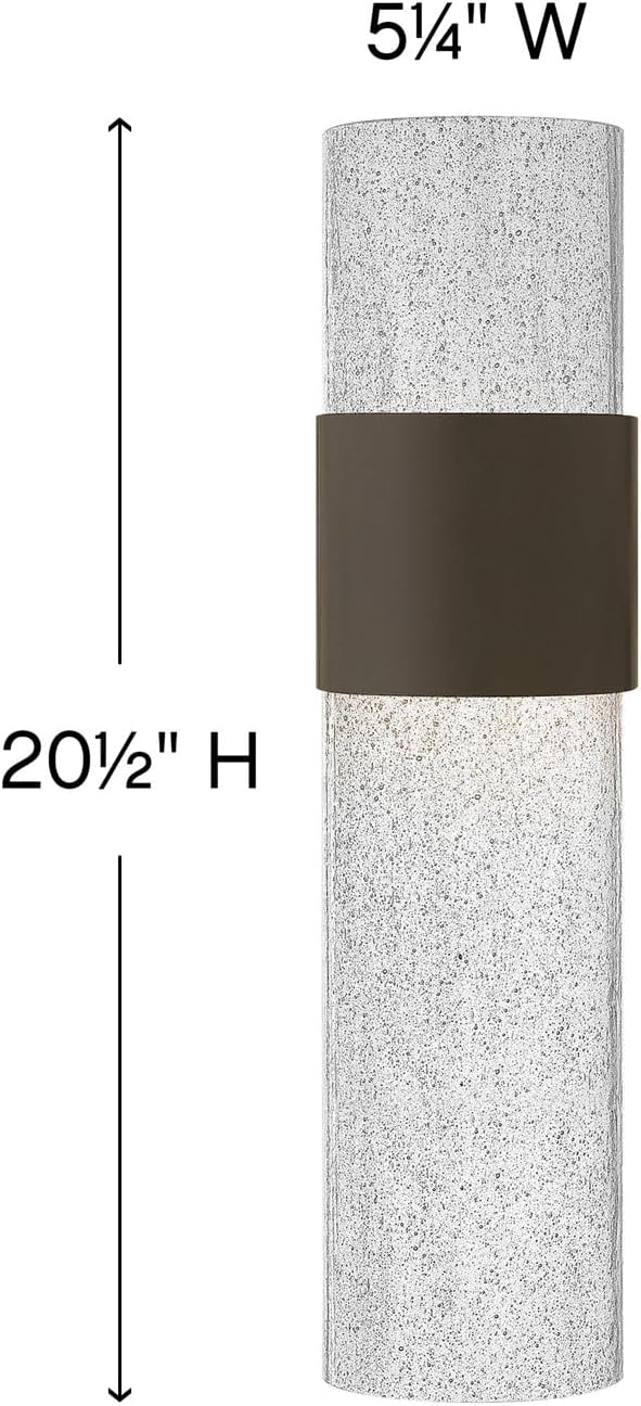Hinkley Horizon Collection Contemporary Modern One Light 12W Integrated LED Large Outdoor Wall Mount, Buckeye Bronze
