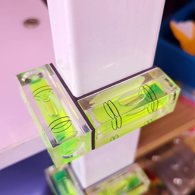 Magnetic Mini Small Bubble Level Tool Scope Square Pocket Long Stick On High Precision Horizontal (4pcs 1.6inch 40mmx17mmx15mm)