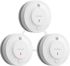 X-Sense 10-Year Battery Wireless Interconnected Smoke Detector Fire Alarm with Over 820 ft Transmission Range, SD19-W, 3-Pack