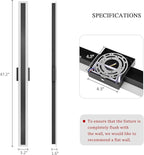 LamQee 47.2 Inch Long Outdoor Wall Lights Modern Exterior Lighting Fixtures for House, Waterproof 3000K 38W 1900LM LED Linear Outdoor Wall Sconces Lighting for Porch Patio Garage Door Yard Indoor