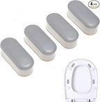4 Pack Universal Toilet Seat Bumpers Stable Toilet Seats, Noise Reduction, and Easy Installation Equipped with Durable Adhesive Fits Most Toilet Models
