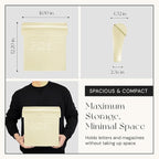 NACH Wall Mount Mailboxes for Outside, 11x4.5x12.5 in Cream White Mail Boxes for House Outside, Waterproof Mailbox - Vicki-Style Mail Box