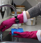 Playtex Living Reuseable Rubber Cleaning Gloves (Small, 5 Pairs), Premium Protection Reusable Household Gloves