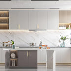 Asidrama 2030 10 Pack 7.5 Inch(192mm) Brushed Gold Kitchen Cabinet Handles, Vintage Retro Cabinet Pulls Kitchen Cabinet Hardware for Cupboard Drawer Pulls