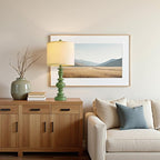 BOBOMOMO 24" Farmhouse Table Lamps Set of 2 – Sage Green Bedside Lamps with Linen Shades, Medium Traditional Lamps for Living Room, Bedroom, and Entryway, Vintage Lamp with Soft Natural Serenity