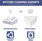 Nialnant 100% Cotton Terry Kitchen Cleaning Rags,Soft Absorbent Dish Cloths for Washing Dishes,Quick Drying Dish Towels-12x12 in, 12 Pack