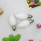 SUNSGNE C7 White Outdoor Christmas Replacement Light Bulbs, 5 Watt E12 Candelabra Base Bulbs - Great for Salt Lamp, Night Lights, Decorative Lights, Christmas Outdoor String Lights, Pack of 25